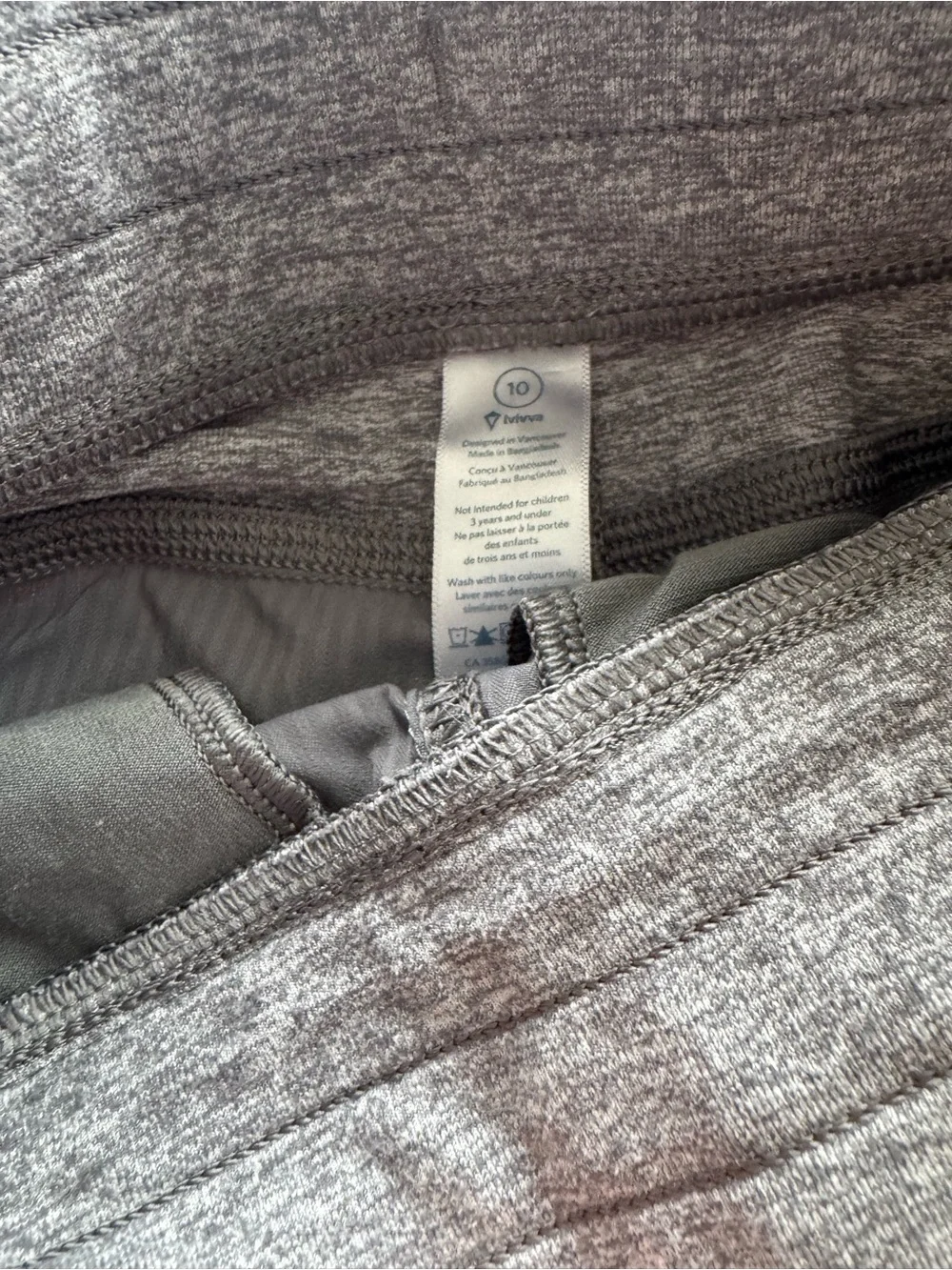 Ivivva Girls Grey Live To Move Straight Leg Dance Studio Pants Pockets Size 10